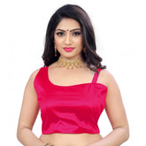 Generic Women's Satin Satin Readymade Blouse (Pink, Size: Free Size)