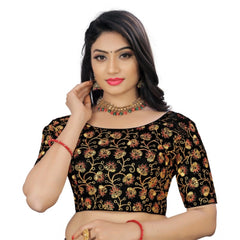 Generic Women's Phantom Cording Readymade Blouse (Black, Size: Free Size)