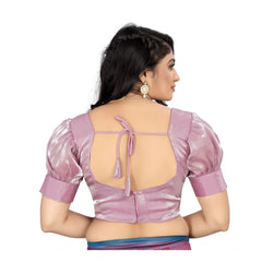 Generic Women's Organza Plain Readymade Blouse (Baby Pink, Size: Free Size)