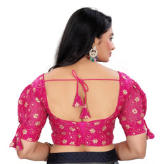 Generic Women's Jimmy Choo Embroidery Readymade Blouse (Pink, Size: Free Size)