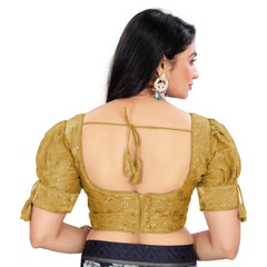 Generic Women's Jimmy Choo Embroidery Readymade Blouse (Gold, Size: Free Size)