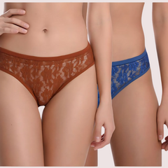 Multicolor Lace Design Women's Bikini ( Pack of 2 )
