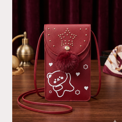 Ruby Star Pom-Pom Mobile Sling Bag