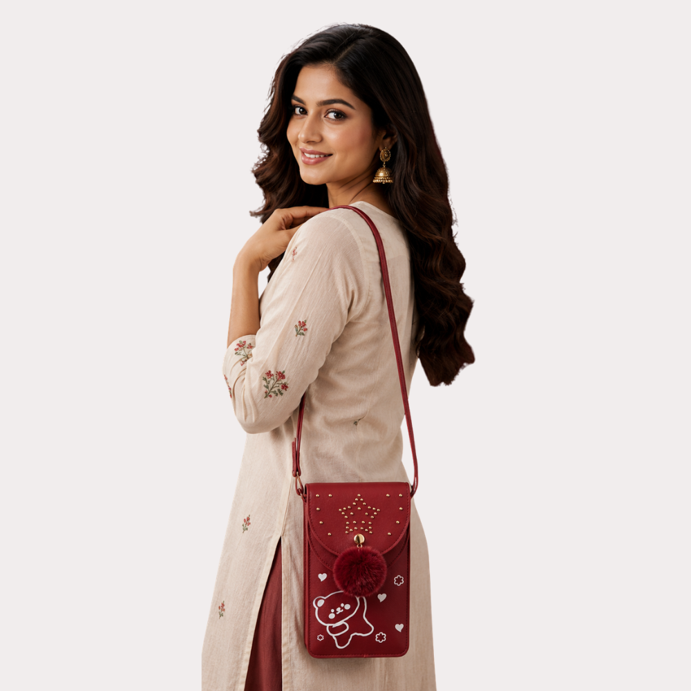 Ruby Star Pom-Pom Mobile Sling Bag Main image