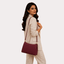 Velvet Wine Elegance Shoulder Bag