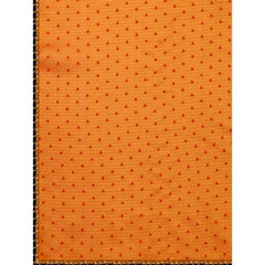 Generic Women's Silk Blend Embellished Saree With Unstitched Blouse 5.5Mtr (Orange)