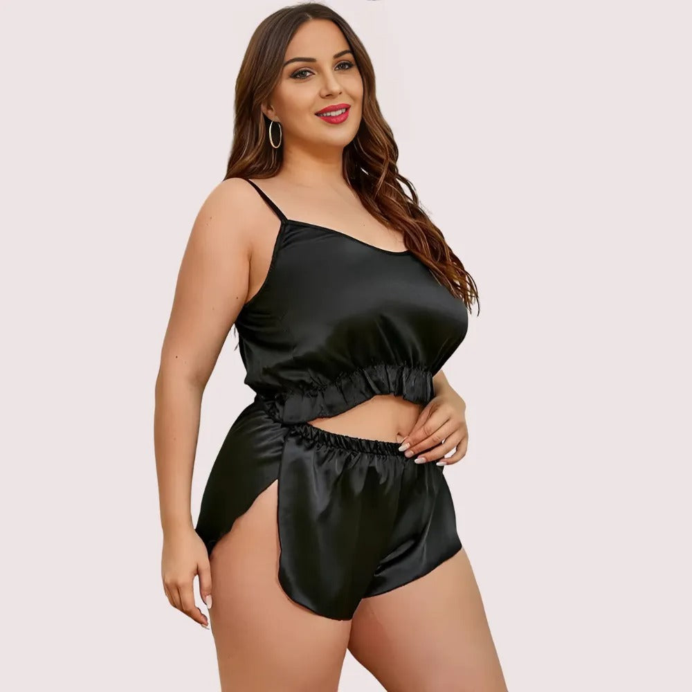 Luxe Lounge Cami Top & Shorts – Extra Plus Size Main image