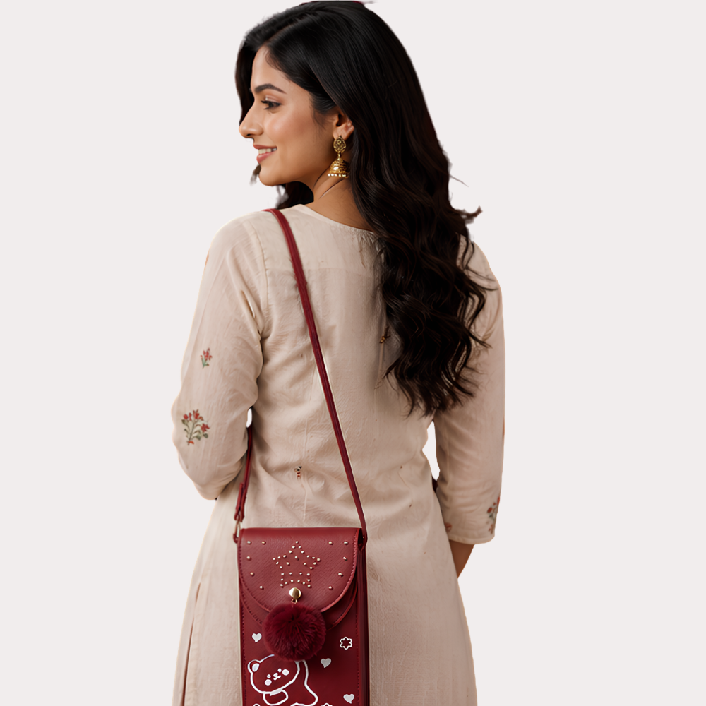 Ruby Star Pom-Pom Mobile Sling Bag Secondary image