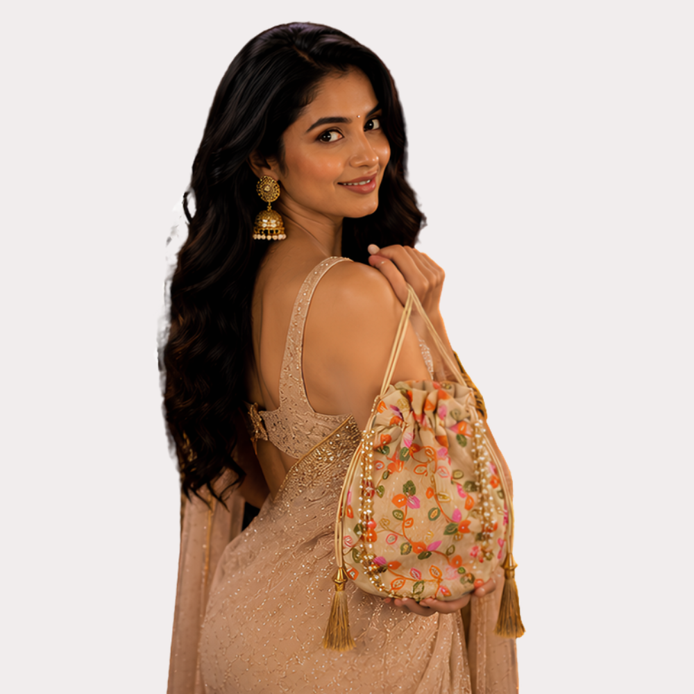 RoyalBloom Embroidered Potli Bag for Women Secondary image