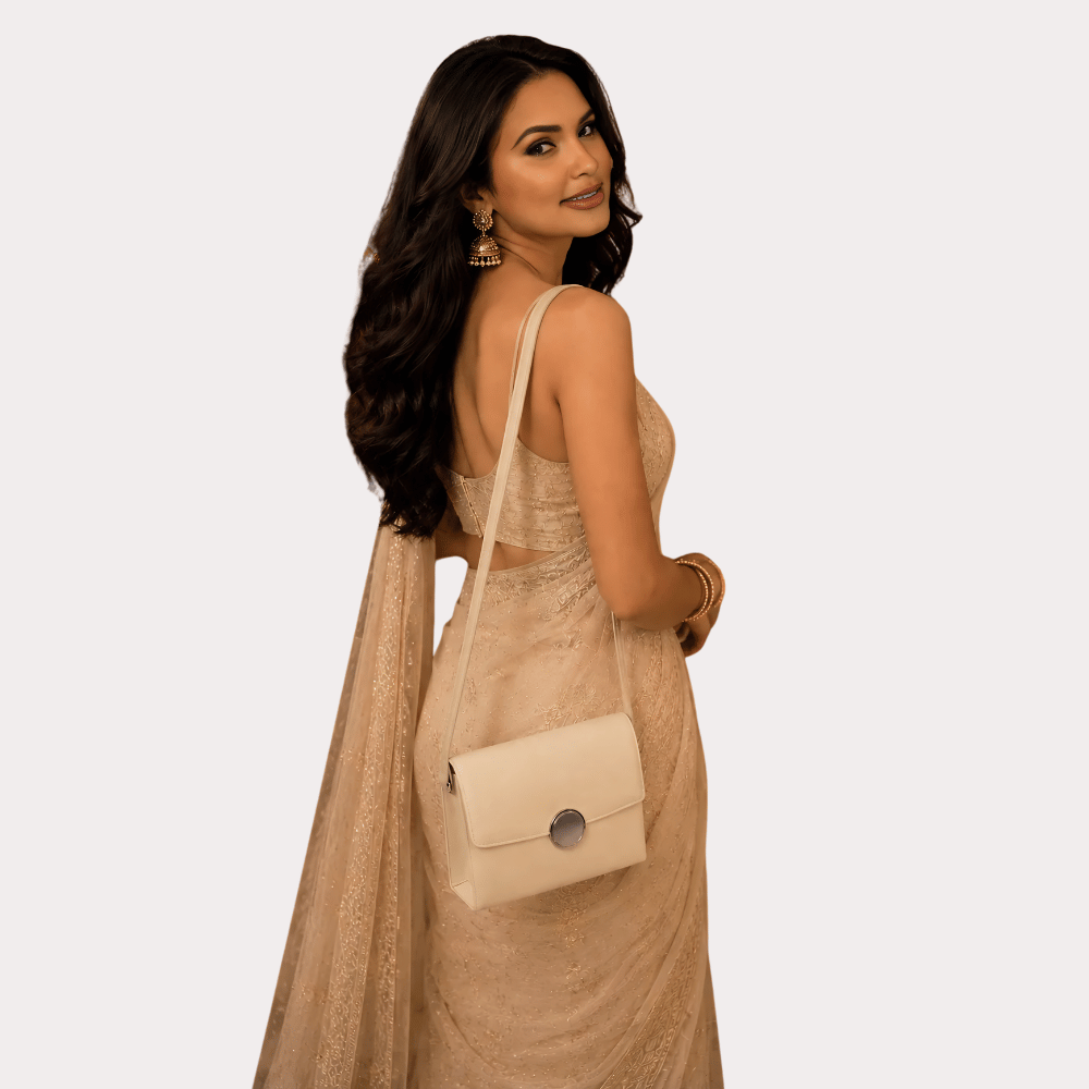 Ivory Aura Elegant Sling Clutch Bag Main image