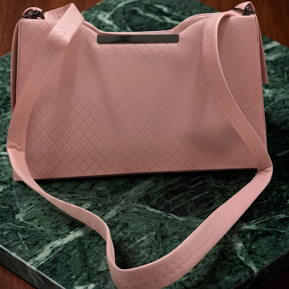 BlushAura Textured Pink Sling Bag for Women Secondary image