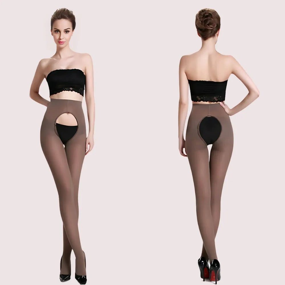 Sexy Women's Open Crotch Crotchless Pantyhose, Secondary image
