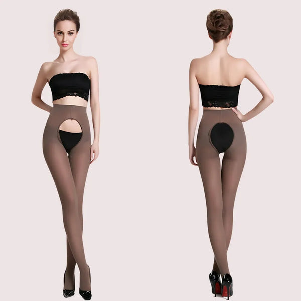 Sexy Women's Open Crotch Crotchless Pantyhose,