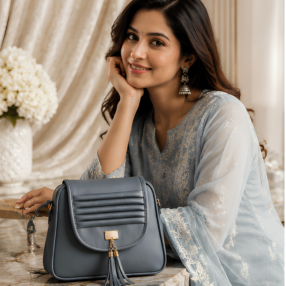Midnight Charm Tassel Sling Bag Main image
