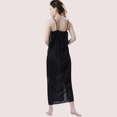 Elegant Lace Seductive Black Nightgown