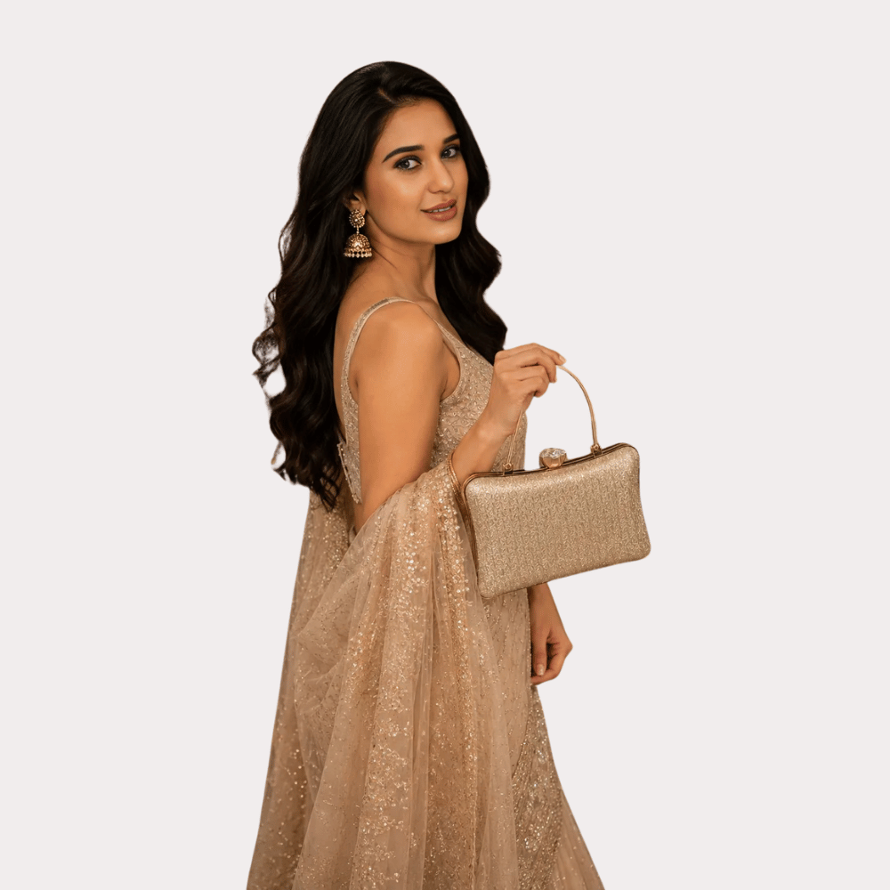Champagne Glow Luxe Evening Clutch Bag Secondary image